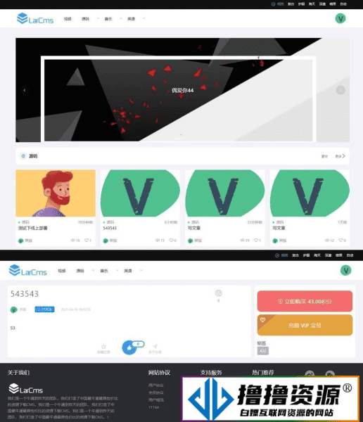 Larcms虚拟资源下载系统源码v1.1|不死鸟资源网