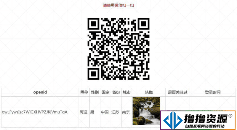 PHP微信扫码关注公众号并授权登录源码|不死鸟资源网