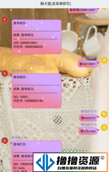 QQ查绑聊天室源码/支持查Q绑、反查微博、LOL等多种功能 - 不死鸟资源网|不死鸟资源网