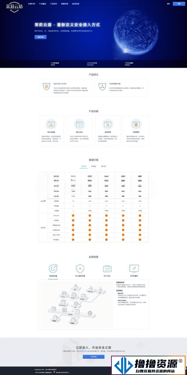 茉莉云盾CDN防护首页HTML源码 - 不死鸟资源网|不死鸟资源网