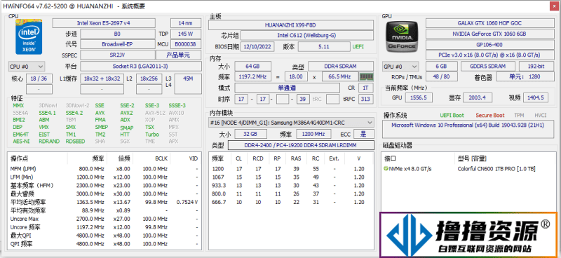 HWiNFO硬件检测工具v8.0.54绿色版|不死鸟资源网