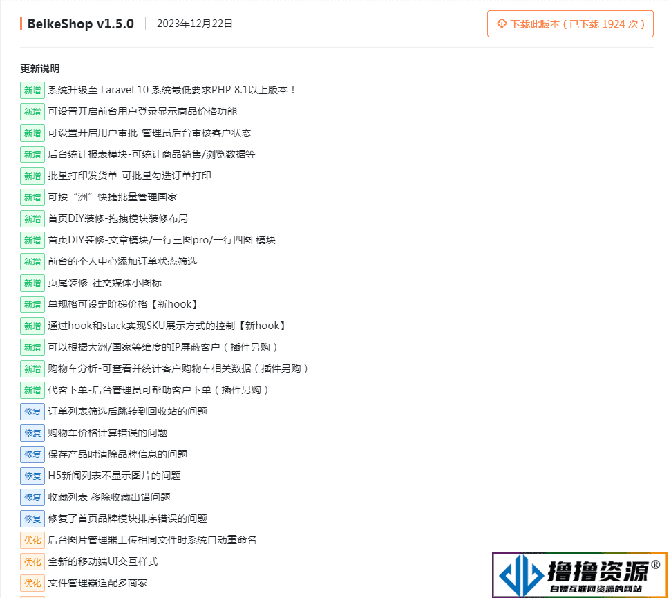 BeikeShop跨境电商独立站系统V1.5.0免授权全开源版