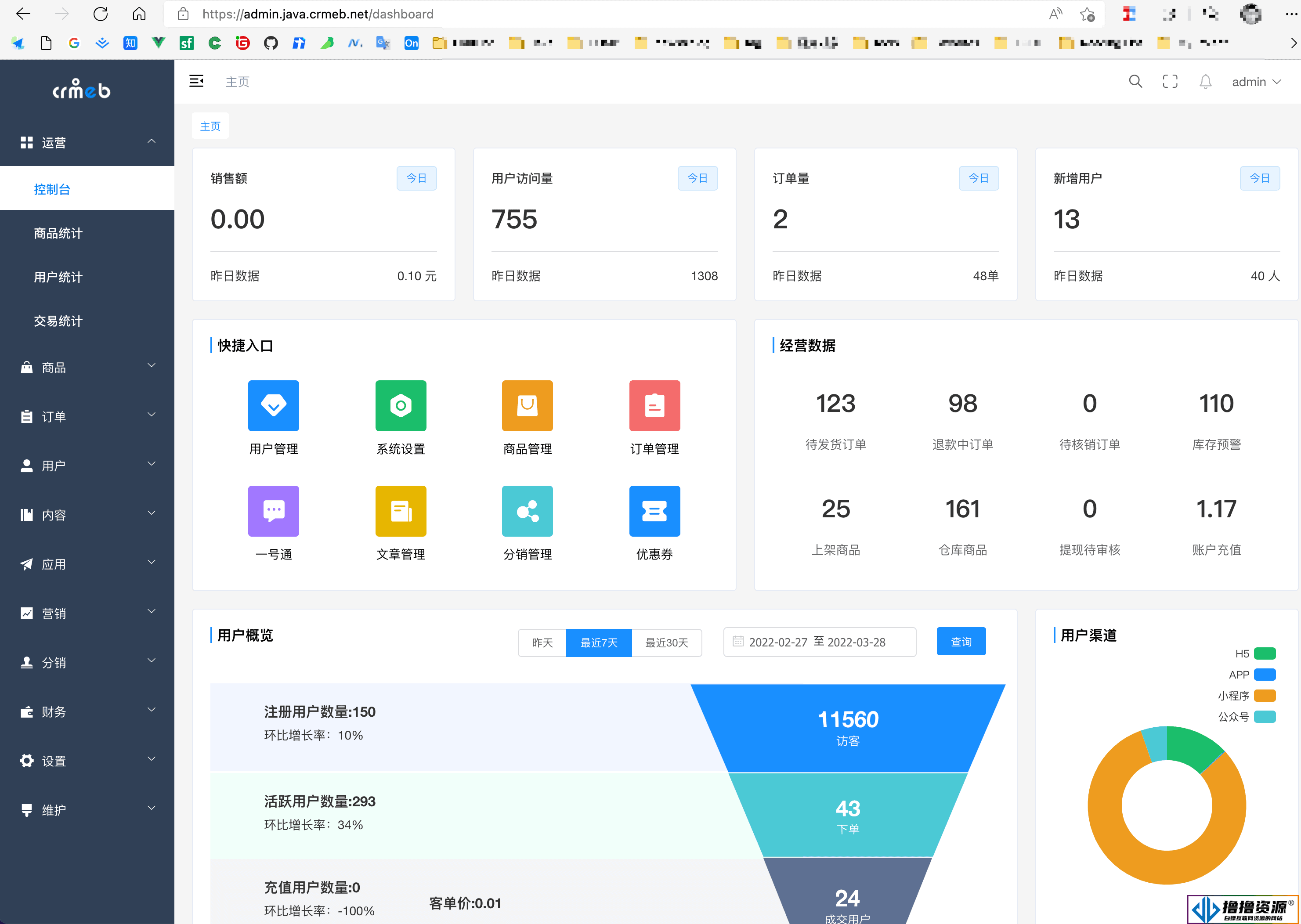 CRMEB开源商城新零售社交电商系统单商户Java版+uniapp前端