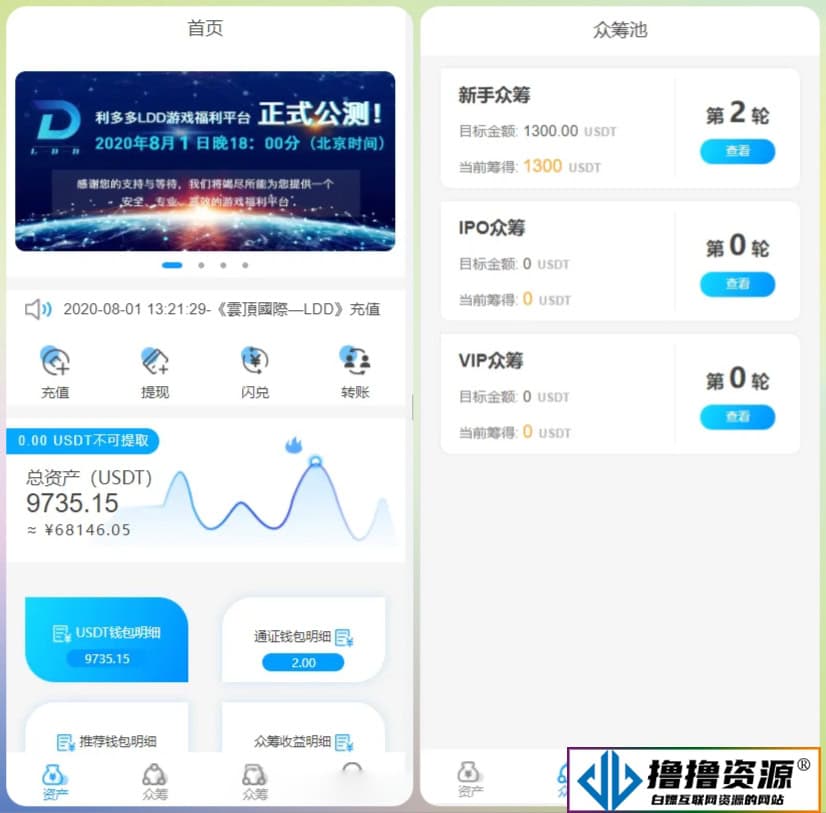 usdt众筹模式投资理财 众筹系统源码