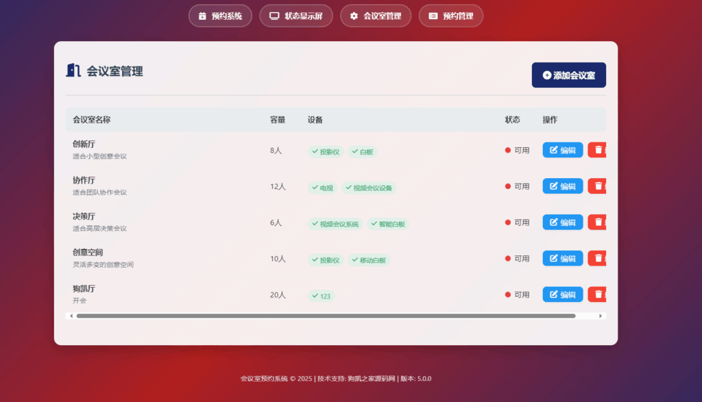 图片[3]|html会议室预约管理系统|不死鸟资源网