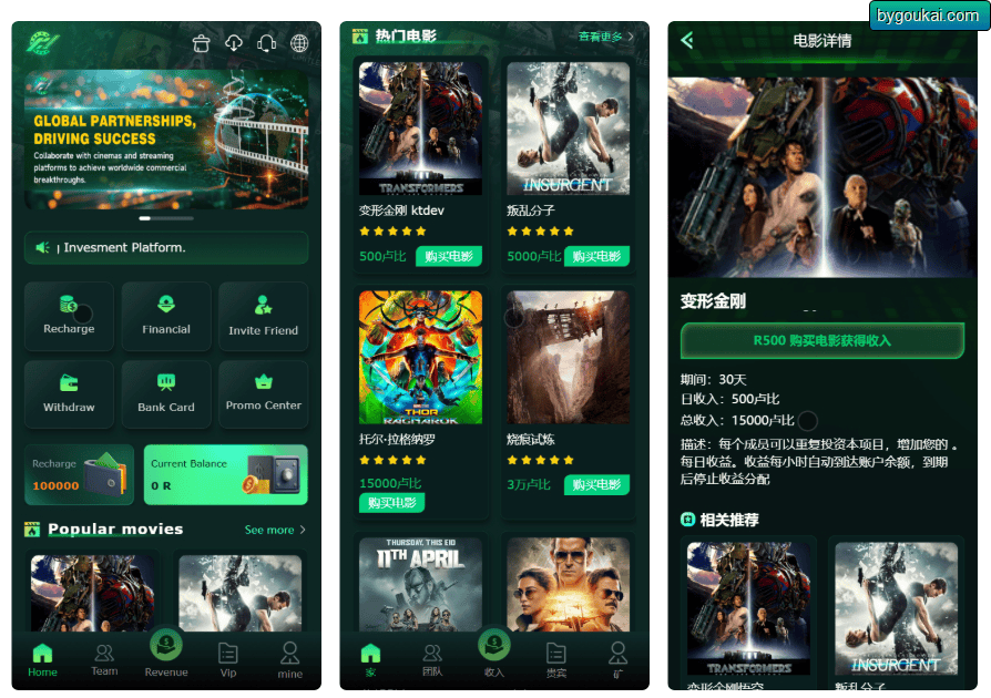 Flickiri Fun海外电影投资理财源码/前端html+后端PHP|不死鸟资源网