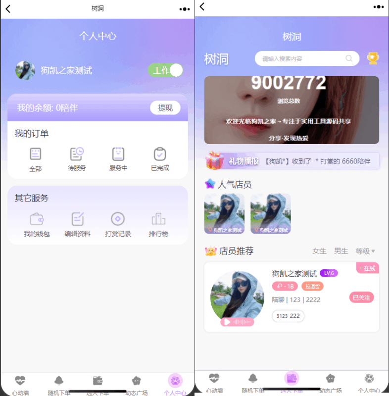 搭子陪聊系统娱乐交友微信H5源码|不死鸟资源网