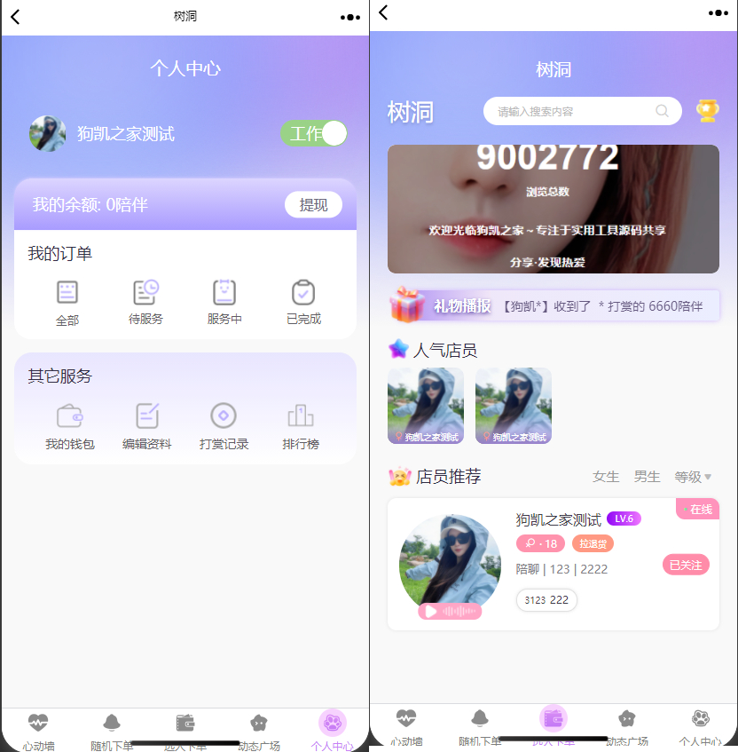 搭子陪聊系统娱乐交友微信H5源码|不死鸟资源网
