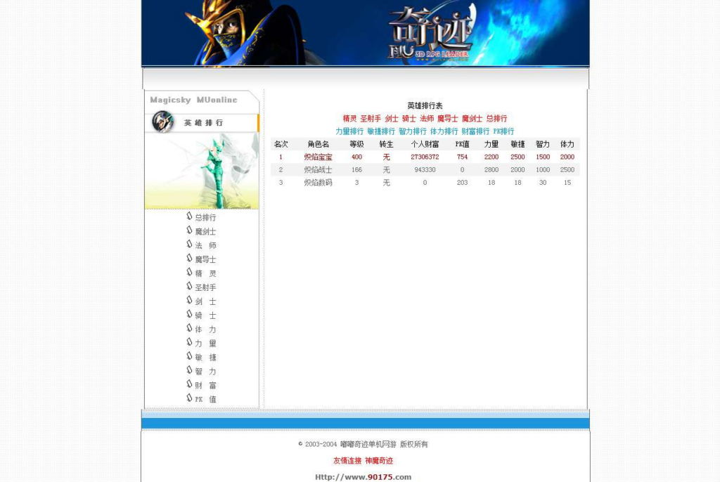 图片[2]|端游奇迹 MU 通用网站系统 支持在线账号注册 + 游戏排行榜展示完整后台源码|不死鸟资源网