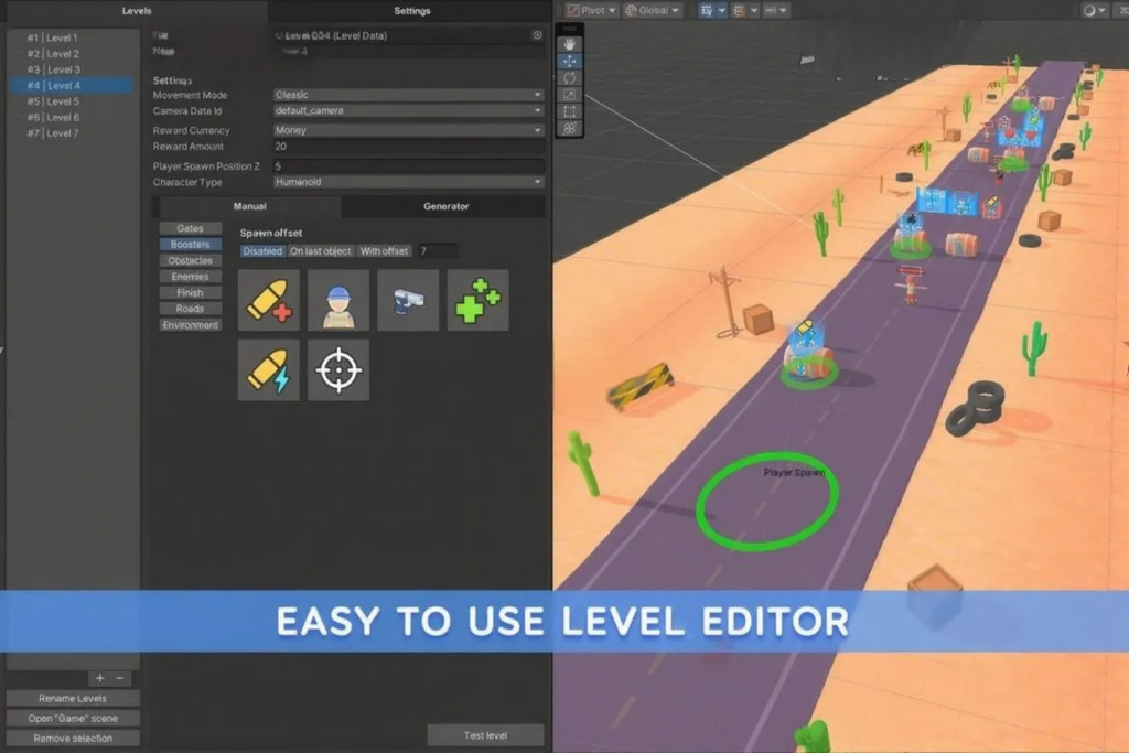 图片[4]|UnityEpicRunner1.0.3 跑酷射击闯关游戏完整 U3D 可编辑模板源码解压手游工程|不死鸟资源网