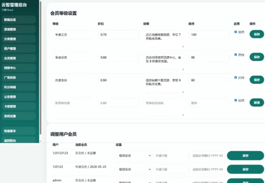 图片[2]|云智资源系统源码 – 集成支付/积分商城/广告功能|不死鸟资源网