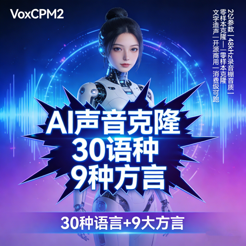 图片[2]|最新VoxCPM2文字转语音AI声音克隆ai语音设计多角色对话影视解说|不死鸟资源网