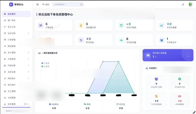 彩虹云商城二开重构美化版源码 秋云自助下单系统V7版|不死鸟资源网