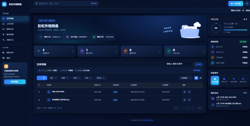 图片[4]|彩虹外链网盘美化版系统源码/最新二开/惜染美化版|不死鸟资源网